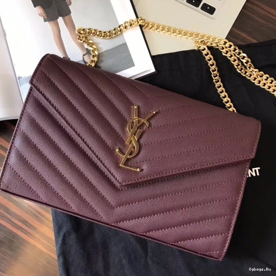 MATELASSÉ YSL CASSANDRE WALLET CHAIN 0723